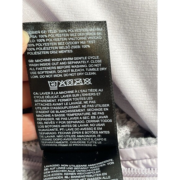 The North Face Women's Oatmeal Full Zip Fuzzy Fleece Osito Jacket Grey Sz L - Picture 9 of 15